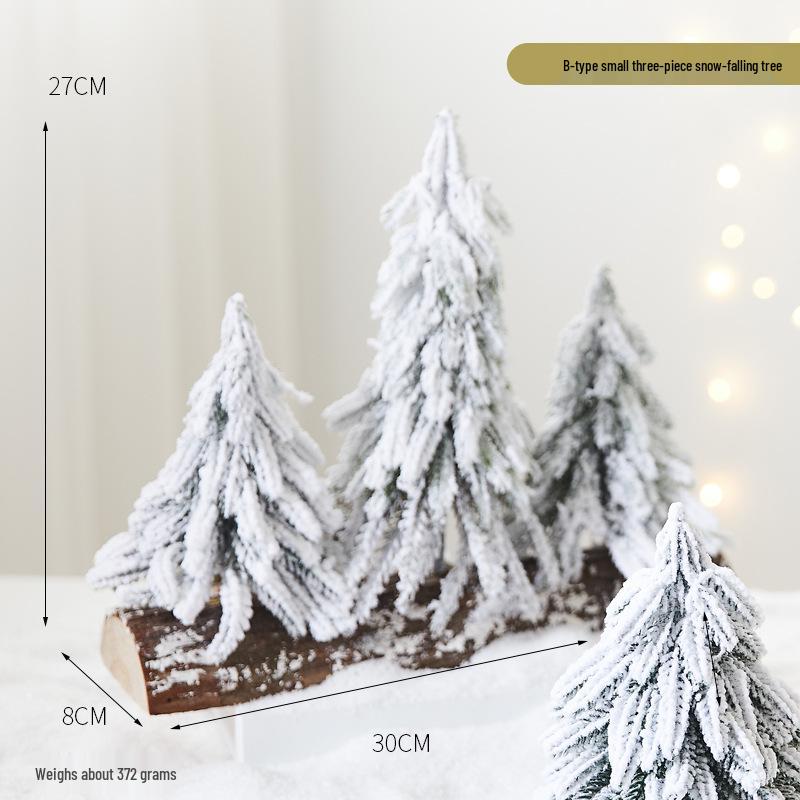 

Мини Рождественская елка Снежный орнамент для украшения рабочего стола