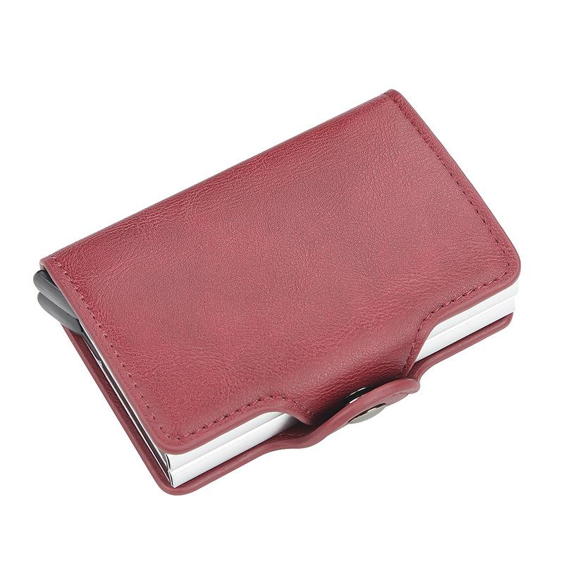 Mens Aluminium Alloy Rfid Blocking Card Holder Slim Business Card Case Minimalist Multi-card Wallet