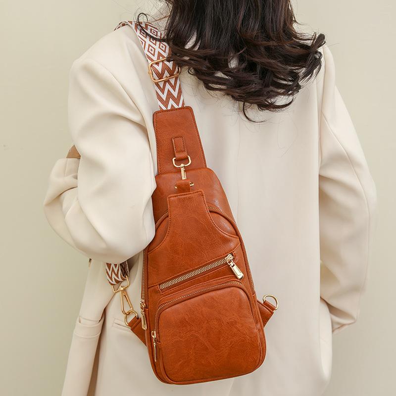 

Однотонная женская сумка через плечо, спортивный рюкзак, модная нагрудная сумка