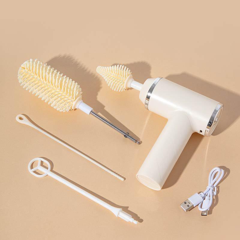 Multi-Functional Wireless Electric Bottle Cleaner & Milk Frother Set