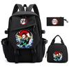 Ghost Extermination Surrounding Animation Schoolbag Trend Primary And Secondary School Students Leisure Backpack College Meal Bag Pencil Bag Set
