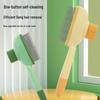 Pet Grooming Self-Cleaning Comb - Fine-Toothed Hair Remover & Knot Opener for Cats and Dogs
