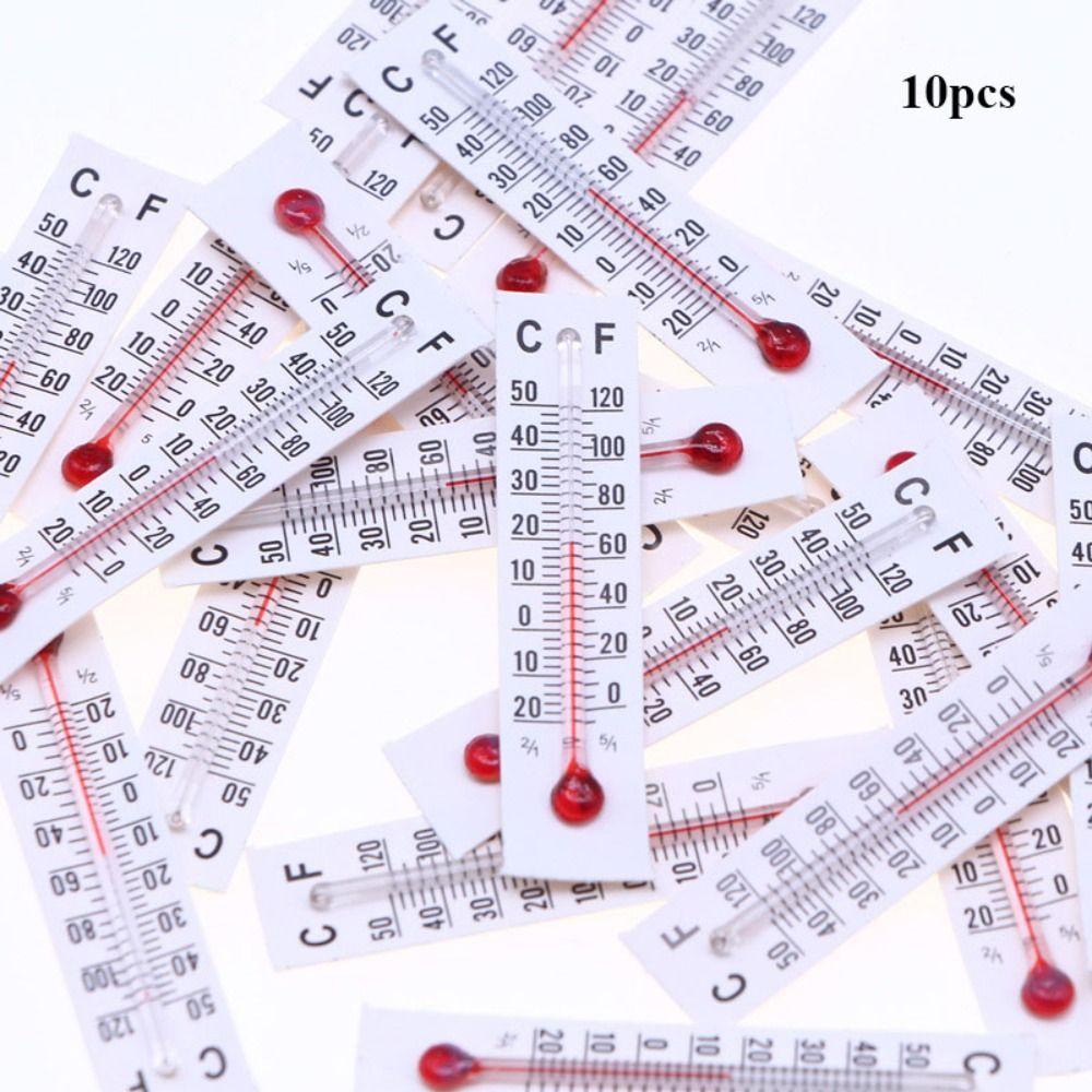 

10pcs New Simple Style Miniature Paper Mini Indoor House Thermometer Kitchen Thermometer Dollhouse белый