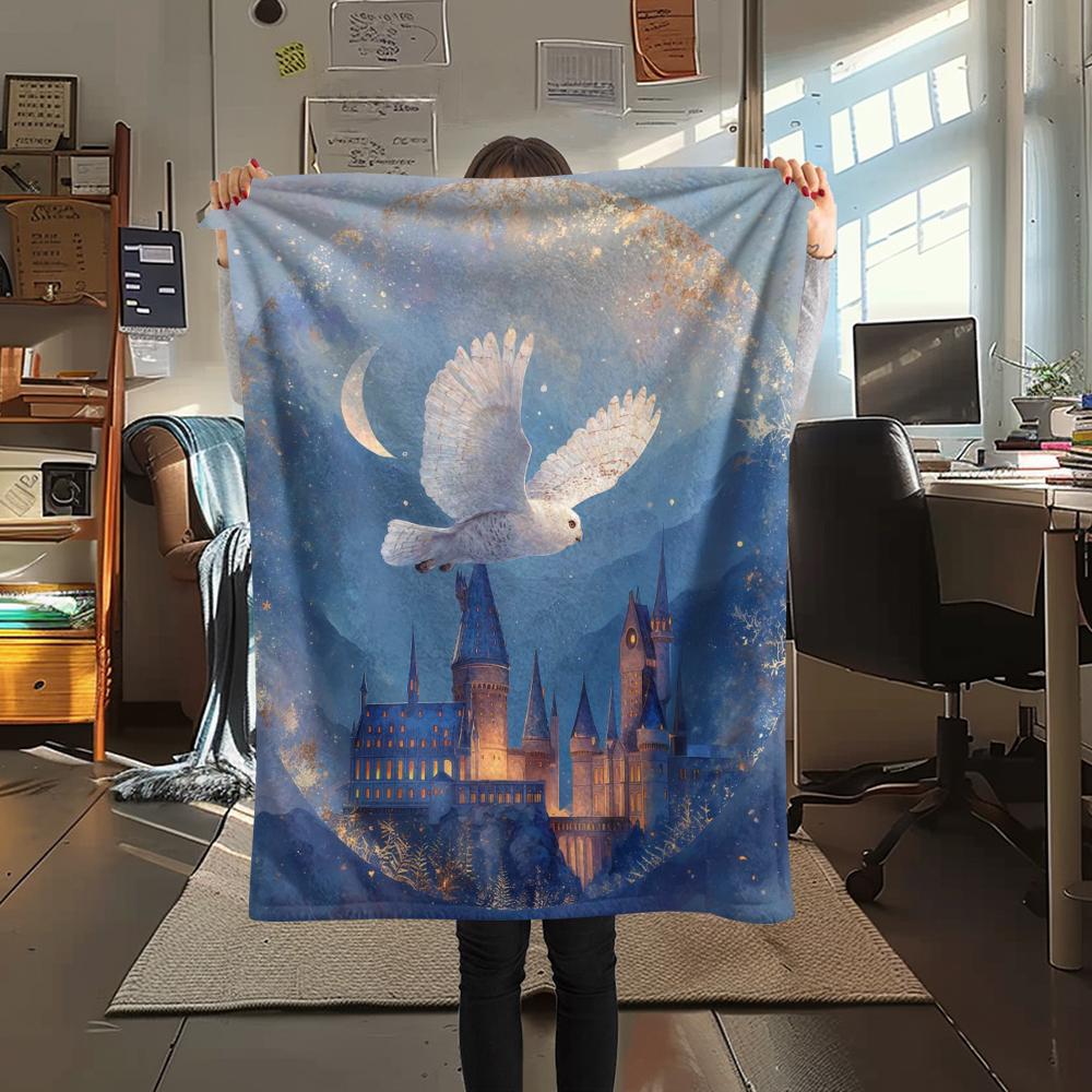 1Pc Cartoon Print Flannel Blanket, High Quality Comfortable for All Seasons, Home Decor, Warmth and Comfort, Perfect for Christmas Birthday Gift