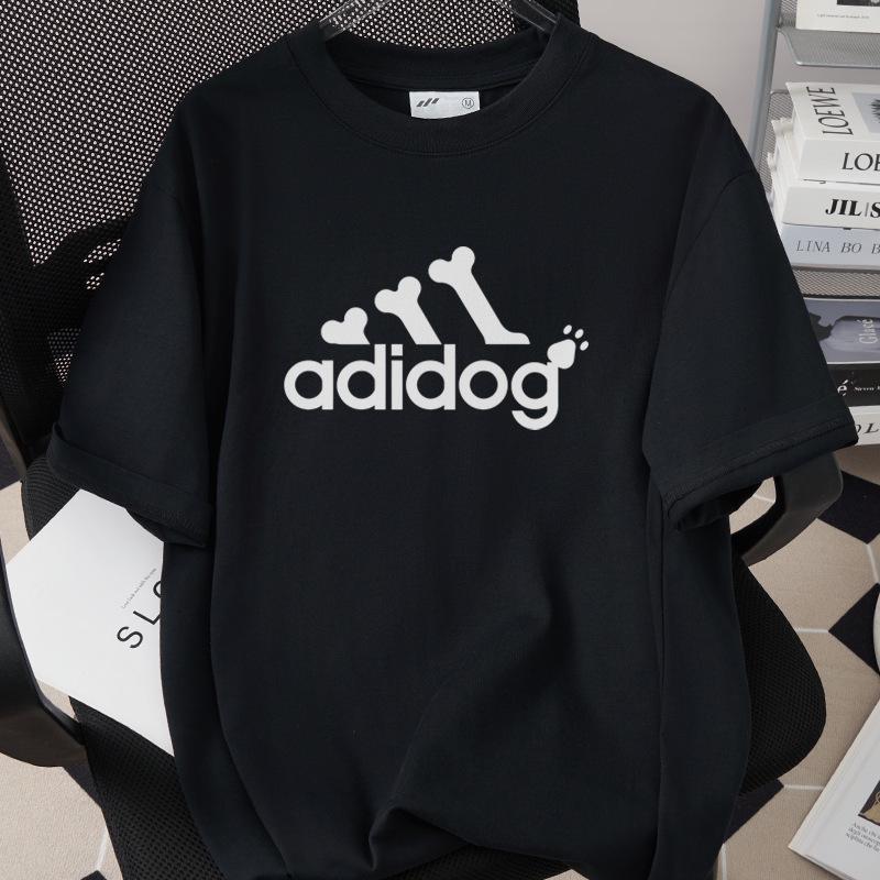 Creative Dog Print Unisex Loose Fit T-Shirt - 260g Pure Cotton, Casual Short Sleeve