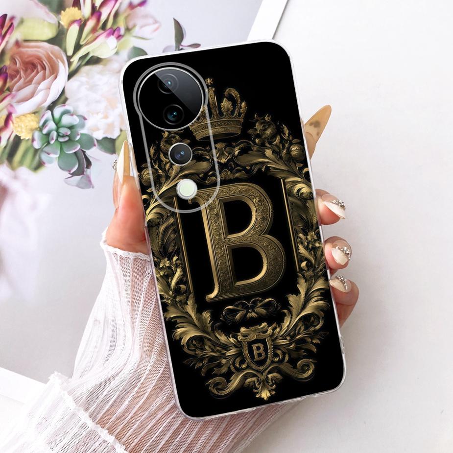 For Vivo V40 Pro Case V2347 Luxury Crown Letters Cover Soft Slim Phone Case For Vivo V40e V 40 Pro VivoV40 E V2403 Fundas Bumper
