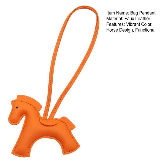 Taschenanhänger Kunstleder Pferde Design Schlüsselanhänger mit Exquisiter Naht Aufhängeseil Schlüsselanhänger Taschenanhänger Handy Zubehör