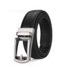 Men's Faux Leather Belt with Automatic Alloy Buckle, Versatile for Suits and Jeans