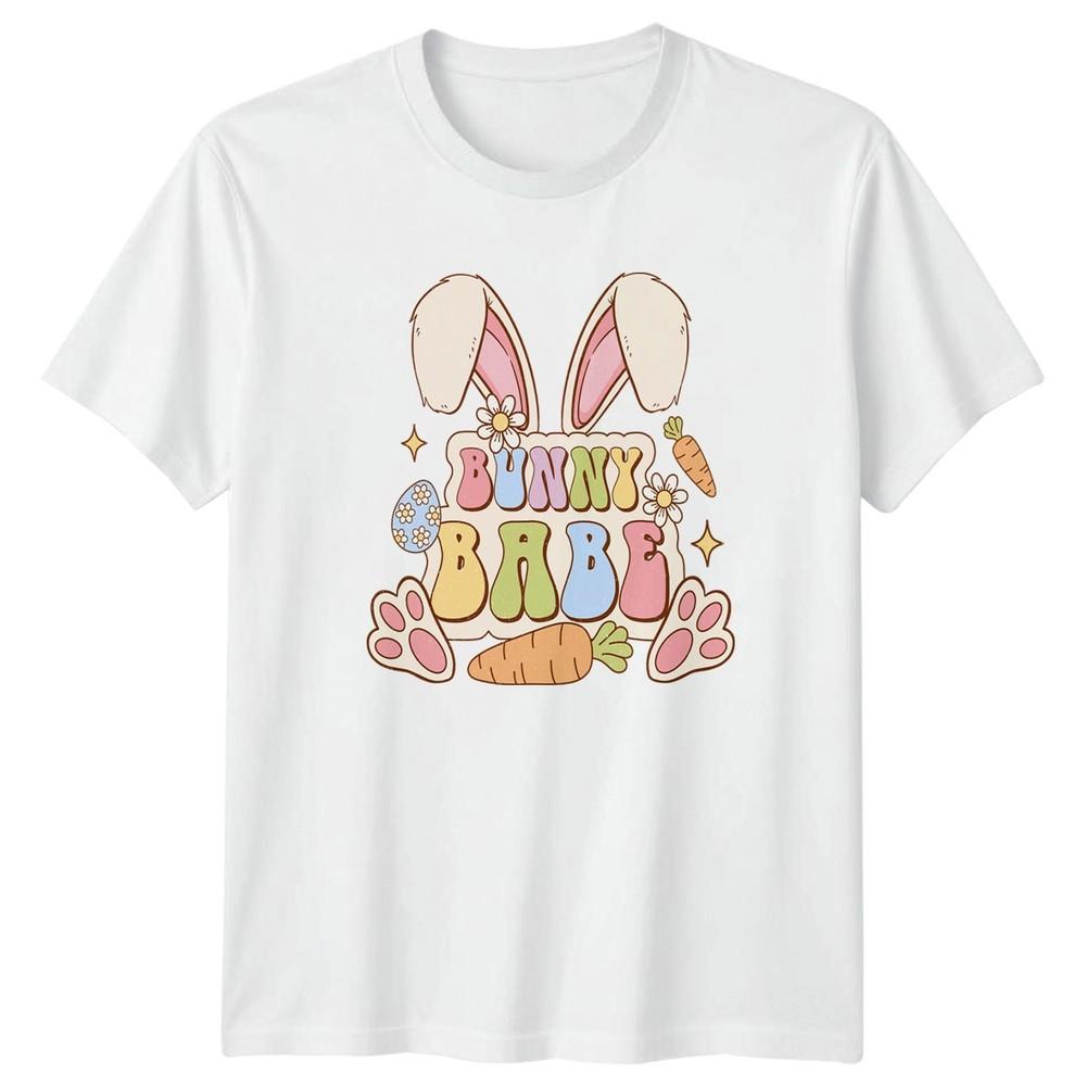 Bunny Babe Unisexs TShirt Retro Groovy Easter Rabbit Gift For Her S