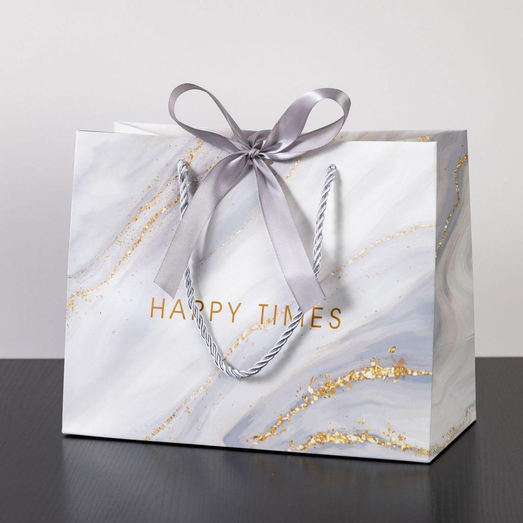 Marble Pattern Tote: Stylish Gift, Candy & Paper Bag for Weddings & Stores