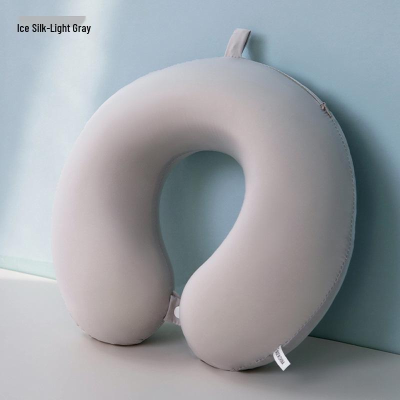 Ice Silk U-Shaped Cooling Neck Support Pillow - Memory Foam Travel Cushion 30*30cm
