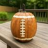 Football Pumpkin Ornament Resin Handmade Halloween Figurine Fall Football Halloween Event Decoration