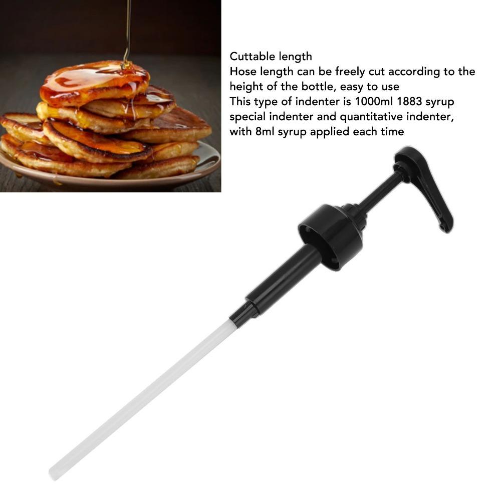 Black Syrup Pressure Pump Leakproof Design Sauce Bottle Pump Easy Pump Nozzle Bar