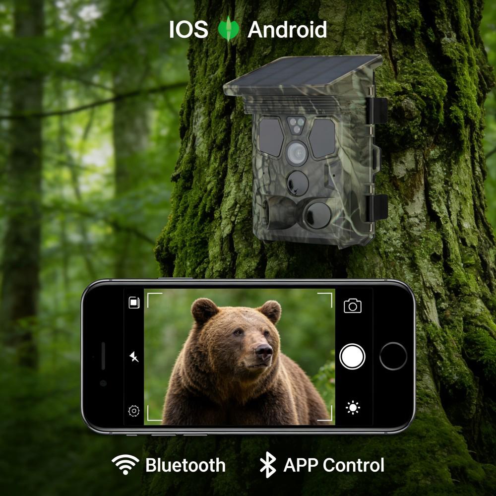 Shotkam Hunting Caza APP 4K 50MP 940NM WiFi Trail Camera Bluetooth Game Night Vision Motion Activated Waterproof Wildlife