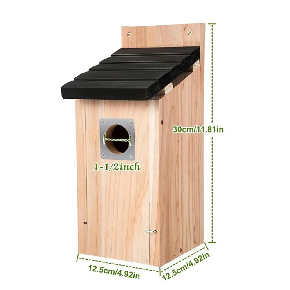 Weatherproof Wooden Bird House Incubation Box Bird Nest House Bird Breeding Box Patio