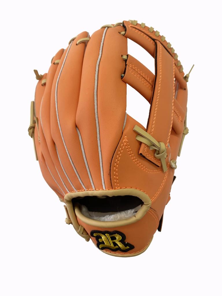 LLB SPORTS Soft Baseball Glove 12 Inches Right-Hand Throw All-Round Adult Orange 417