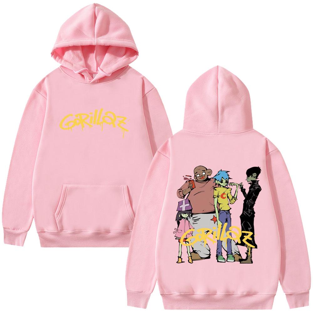 Alternative Rock Band Gorillaz Hoodie Men Women Fashion Vintage Pullover Hoodies Men's Gothic Oversized Cool Streetwear