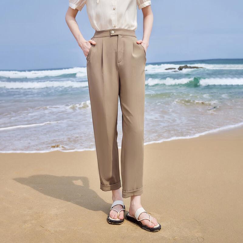 Women s 2024 Summer High-Waisted Slim Cigarette Pants M