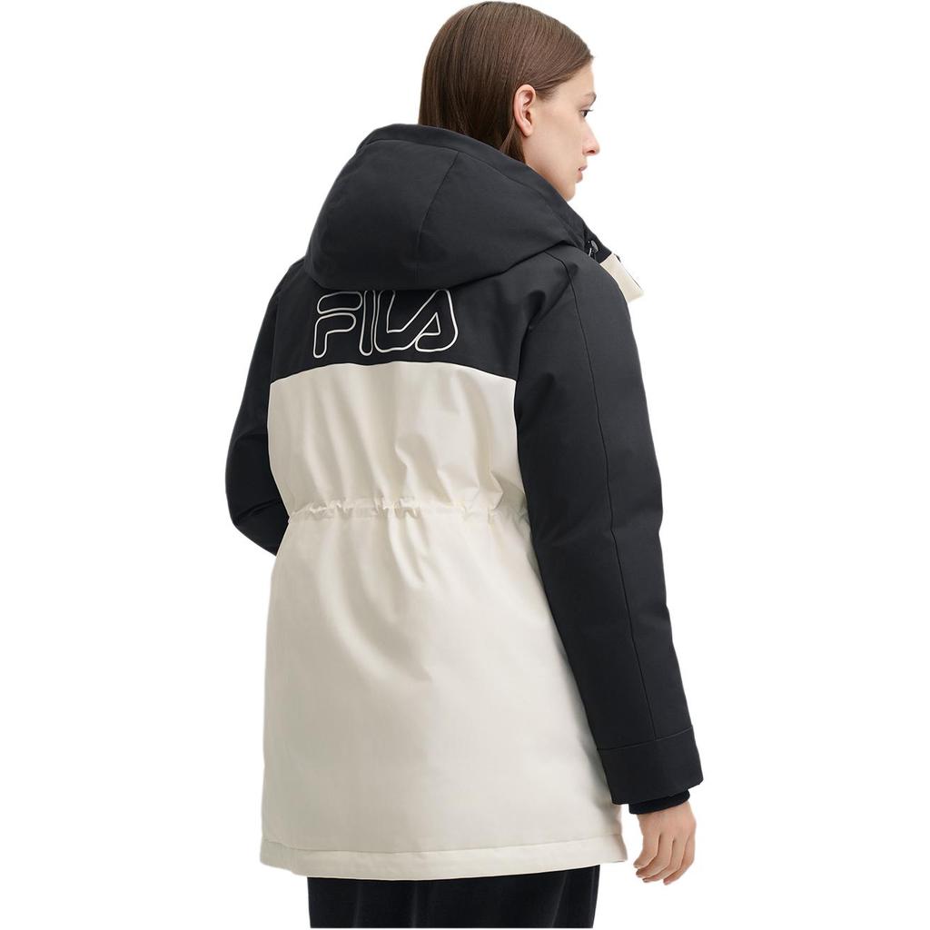 FILA Original Warm Casual Versatile Hooded Down Jacket Women outerwear Fresh-Milk-White F11W449901FIV