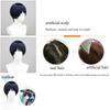 Genshin Impact Kunikuzushi Dark Blue Cosplay Wig Soft High-temperature Fiber Adjustable Fit Realistic Scalp