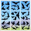 Colorful, Hummingbird, Simple, Anti-collision Glass Sticker, Home Office, Window Glass Sticker, Refrigerator Decoration