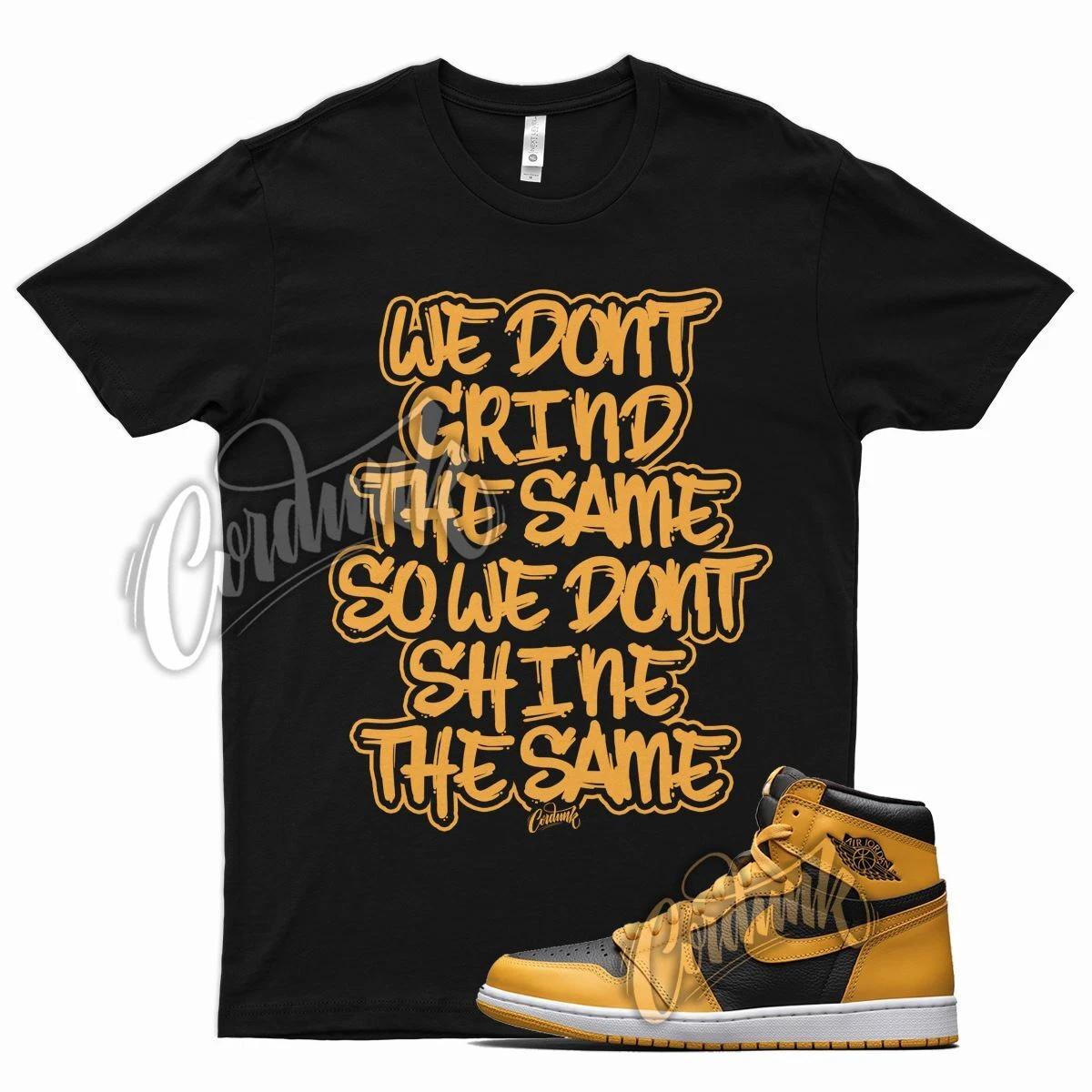 Black GRIND T Shirt for Air J1 1 Retro High OG Pollen University Gold S