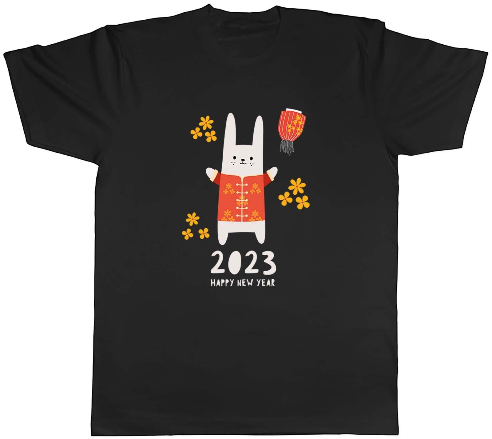 Mens T Shirt Happy Chinese New Year 2023 Rabbit Unisex Tee Gift M