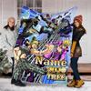 Personalized Custom Name Blanket - JoJo's Bizarre Adventure Print Design,Blanket for Sofa,Bed,Travel,Camping - Soft and Warm, Great Gift