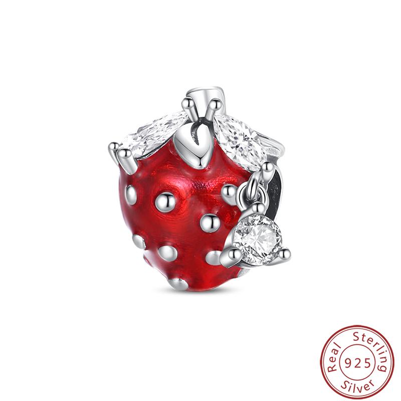 Red Copper Pomegranate Lipstick Apple Ladybug Playing Cards Charms Beads 3Mm Diy Fine Jewelry
