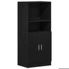 VidaXL Armoire de cuisine noir 57x41,5x131,5 cm bois d'ingénierie 860122