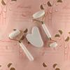 3-Piece Set: Imitation Jade & Rose Quartz Gua Sha Boards with Spiky Roller Facial Massager