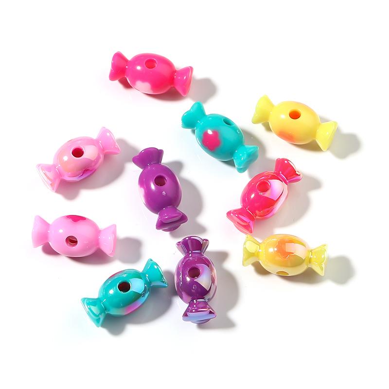 10/30pcs Candy Shape Acrylic Beads Sweet Loose Spacer Beads For Jewelry Making DIY Bracelet Necklace Phone Key Chain Accessories