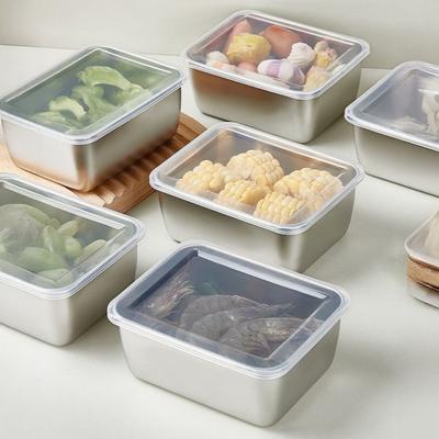 Stainless Steel Lunch Box with Lid Airtight Square Bento Box for Meal Prep Lunch Refrigerator Stackable Oven Safe Food Storage Container