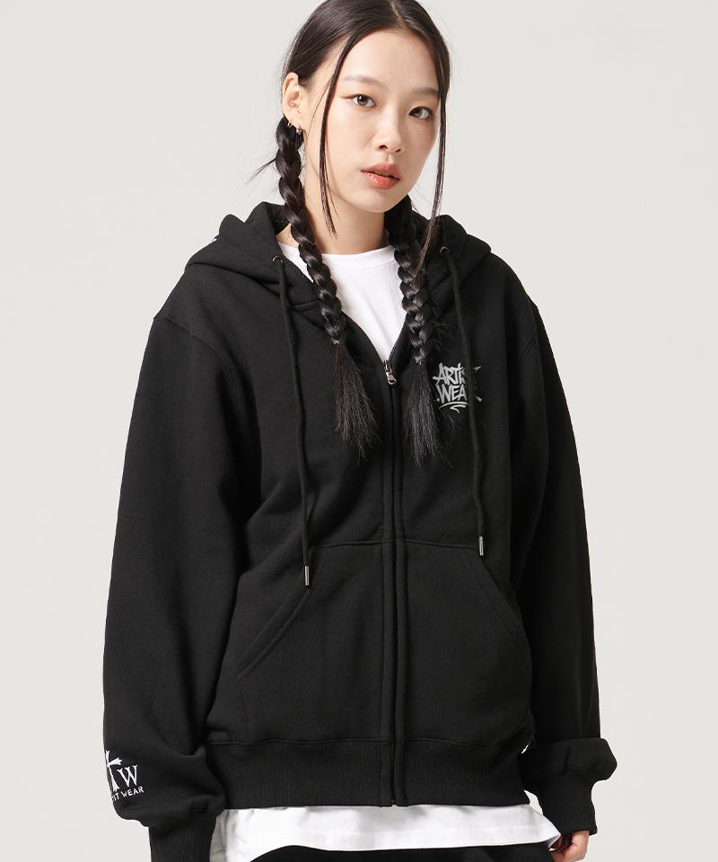Artistwear [Atw] Tagging Logo Zip-Up Hoodie