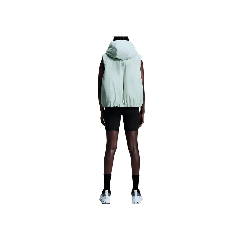 On X Loewe Collaborati Puffer Vest Logo Simple Hooded Sleeveless Vest Women vests Light-Blue 1WE12822919