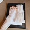 2pcs/set Sun Protection Breathable Long Arm Sleeves Fingerless Yarn Arm Sunscreen Covers  For Women