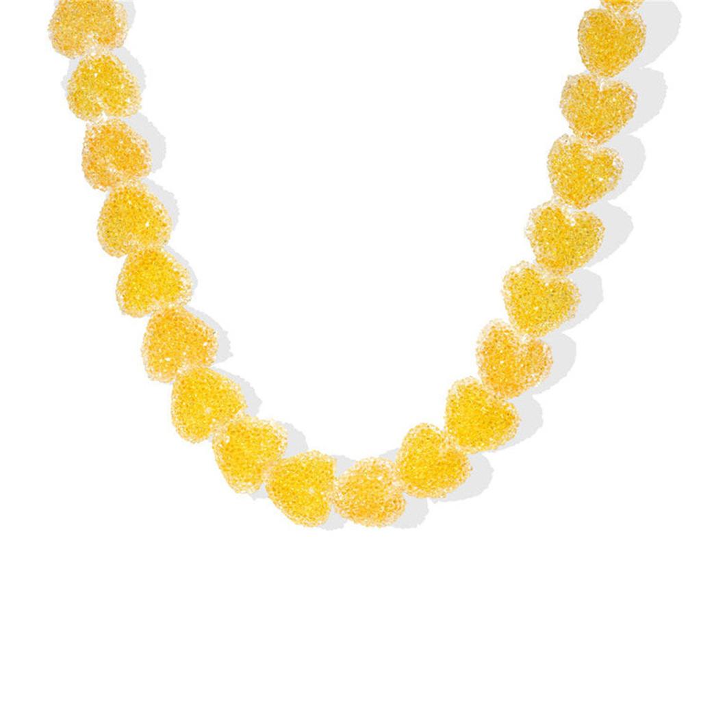 New Colorful Love Candy Resin Necklace, Cute Love Candy, Niche Design, Collarbone Chain Women's Gift Necklace