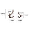 2pcs 1:12 Miniature Clothes Coat Metal Hook Wall Hanger Dollhouse Accessories Kid Gifts