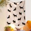 "Dachshund Pattern on Beige Background" Patterned tapestry home decor, suitable for bedroom and living room, gift