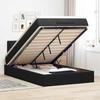Maison Exclusive - Cama otomana com colchão e LED preta 120x190 cm veludo