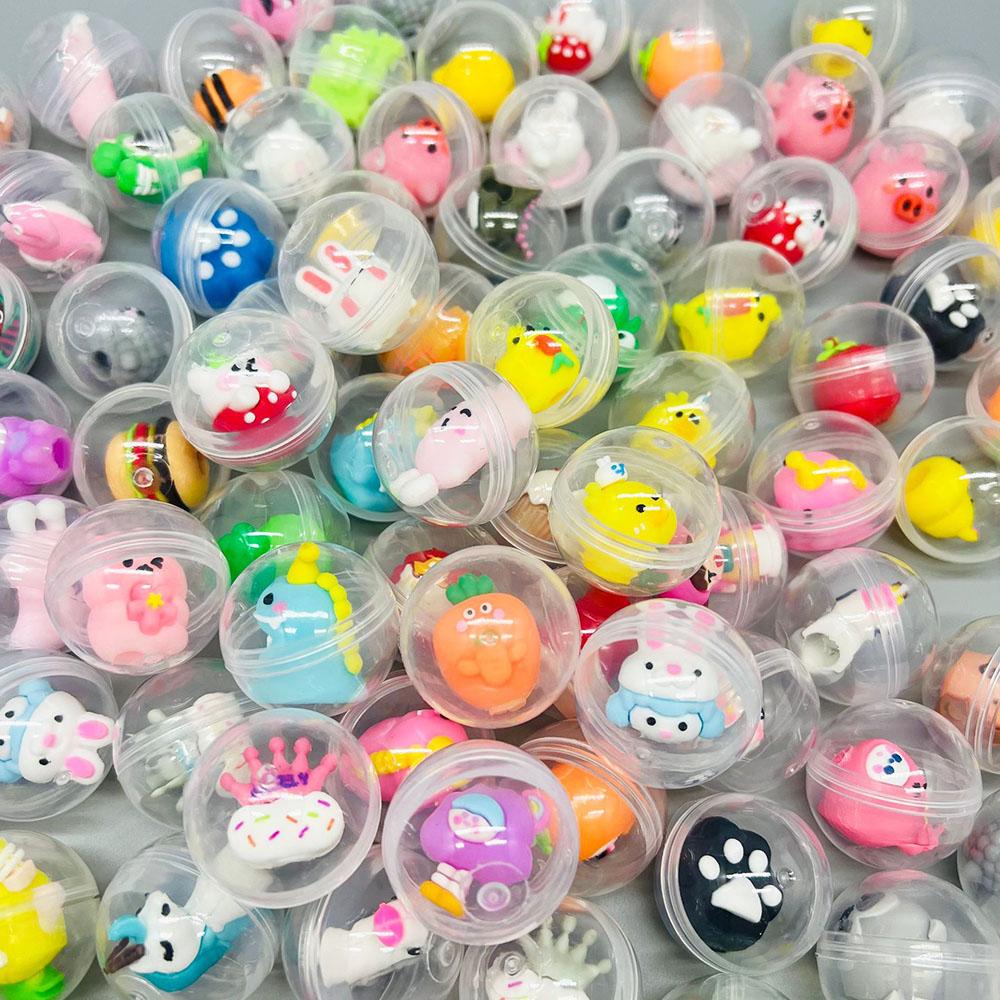 Non-Toxic Mini Transparent Globule Blind Box Twist Egg Cute Little Cartoon Pen Holder Capsule Toy Blind Box Fun & Festive Holiday Gift