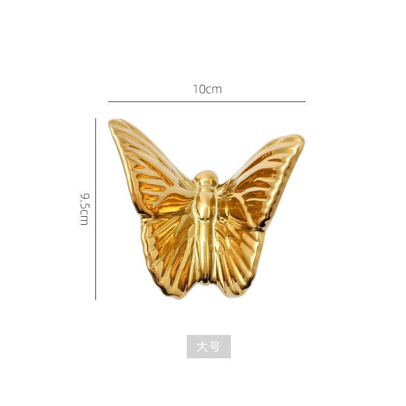 Kreative Schmetterlingsstatue Goldener Schmetterling Hintergrund Wanddekoration Dreidimensionaler Anhänger Hängende Dekorationen
