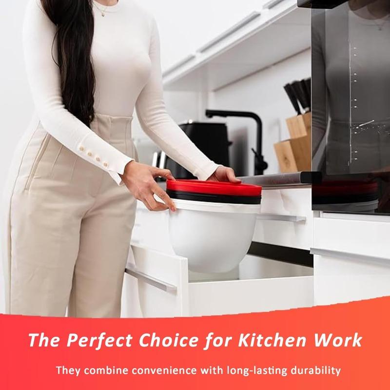 Mixerzubehör und Zubehör, Silikonschüssel-Einlage mit Deckel, Kippkopf, Standmixer, Wiederverwendbar und Spülmaschinenfest