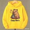2er-Set Mädchen Kapybara Hoodie Jogginghose 3-12J Kinder Gemütliches Outfit Kapybara Spielkleidung Jungen Alltags-Sport Passendes Outfit