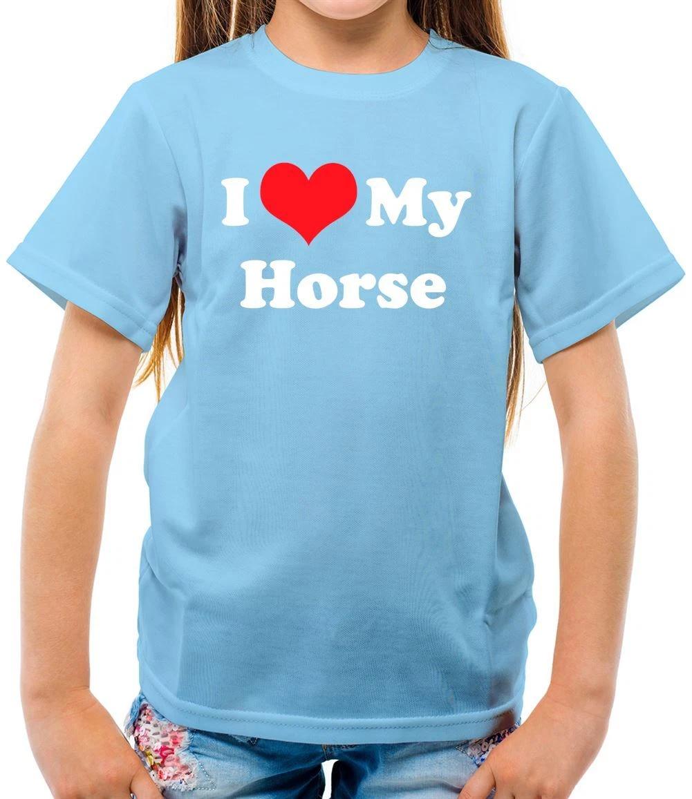 I Love My Horse - Kids T-Shirt - Ride Riding Rider Horses Equestrian 140