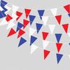 80 Meters 262 Feet Fabric Red White and Blue Buntings Pennant Banner Garden Triangle Flags Party Decorations Festive Garlands for July 4th
