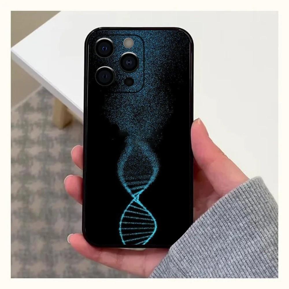 Art Human DNA Gene Biology Phone Case For Apple iPhone 15,14,13,12,11,Pro,X,XS,Max,XR,Plus,Mini Soft Black Cover