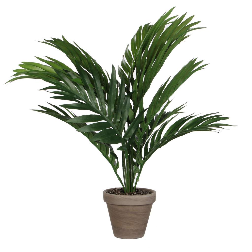 Gelbe oder Areca-Palme aus PVC mit grauem Topf 46x46x42cm
