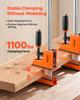 VEVOR Bar Clamps for Woodworking, 4-Pack, 60.96 cm and 78.7 cm F Clamps, 500 kg Load Limit, Clamp/Spreader 2 Modes, Soft Rubber Pads