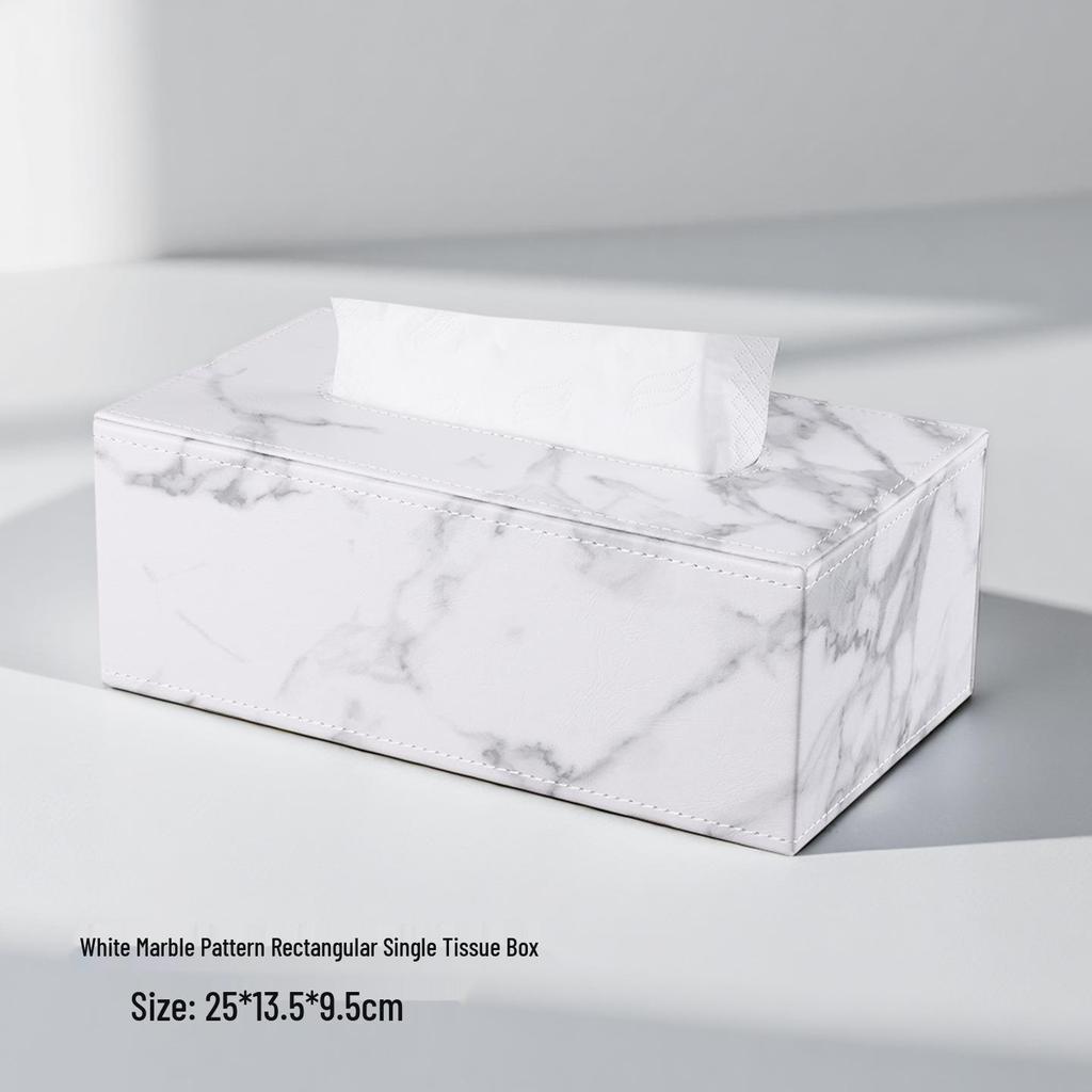 Premium Leather Tissue Box for Living Room, Coffee Table, Home, Hotel, or Restaurant - Stylish and High-Quality